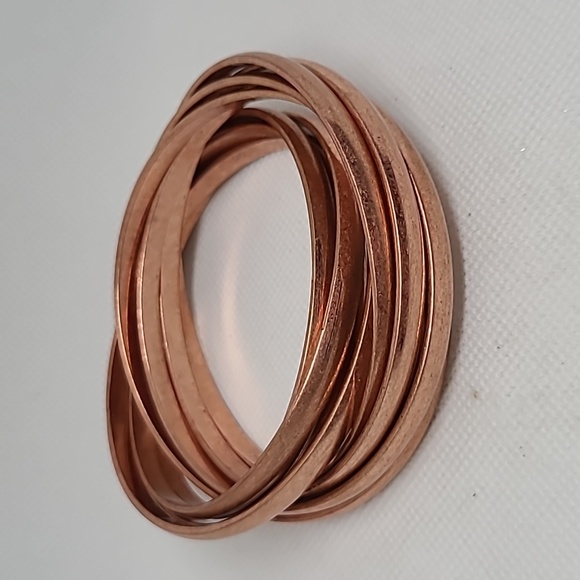 Linea by Louis Dell'Olio Copper Ox Rolling Bangle Bracelets - Picture 2 of 5